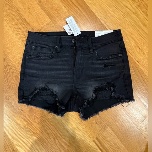 American Eagle Outfitters Pants - American Eagle Outfitters Black Distressed Jean Shorts